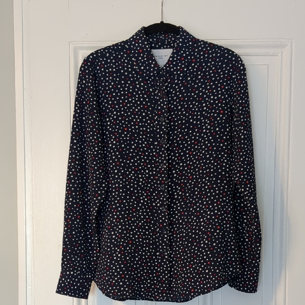 Navy Polka Dot Shirt